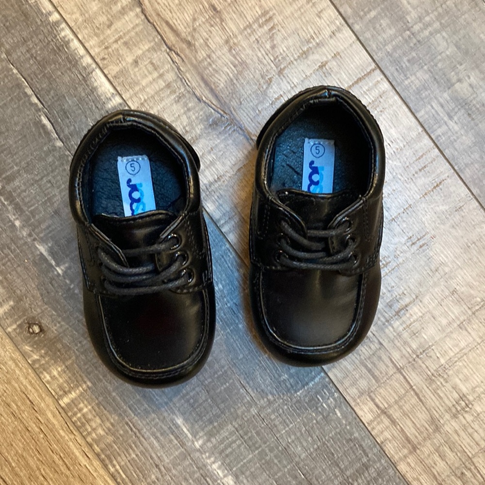Josmo Black Toddler Dress Shoes